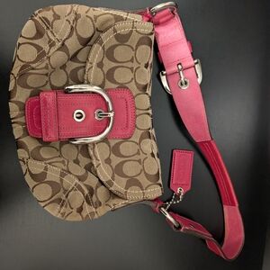 Coach Pink and Cream Interior Bag